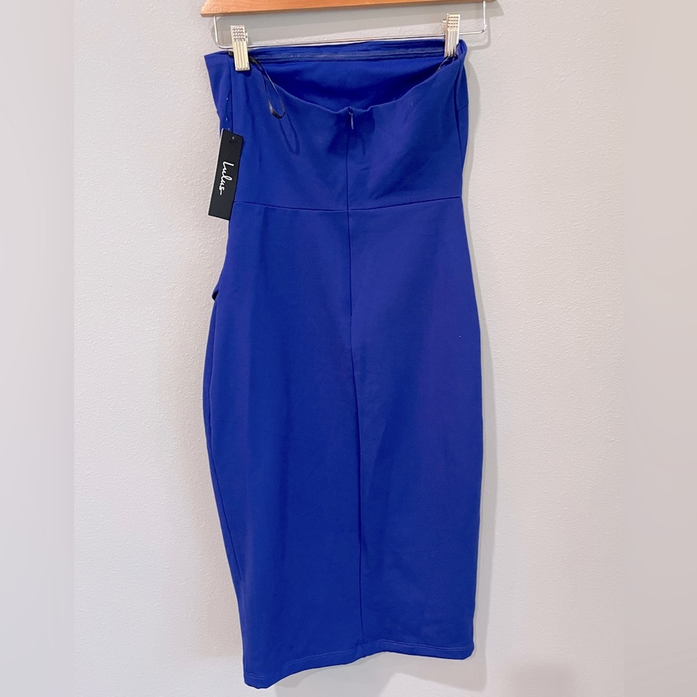 Lulus Cobalt Blue Strapless Bodycon Dress (S) - NWT - Picture 8 of 12